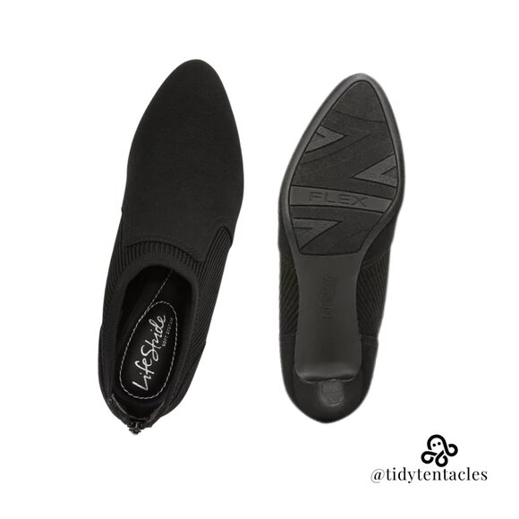 NEW LifeStride Gia Women's Heeled Ankle Boots Size 9.5 in Black - Picture 5 of 6